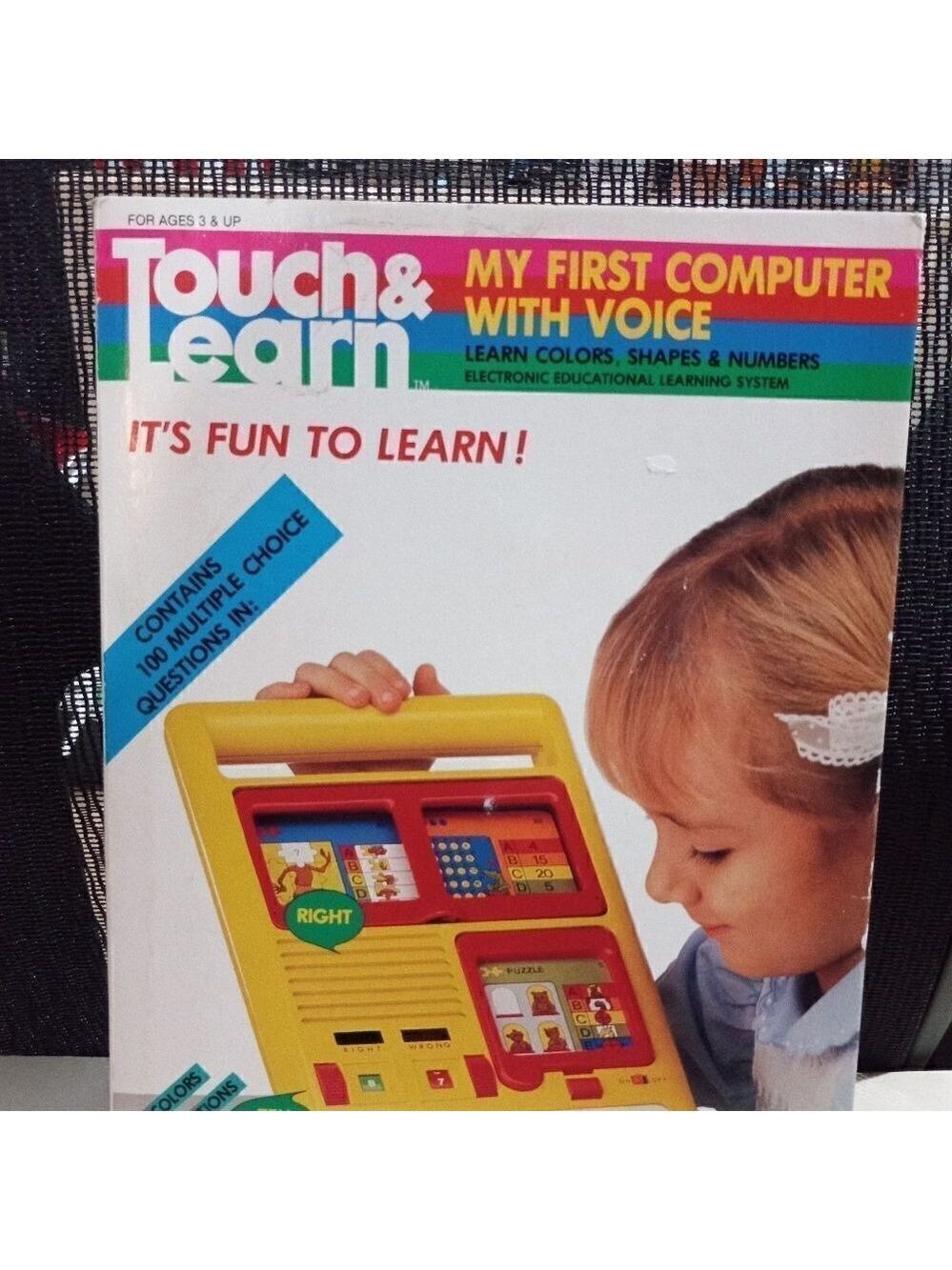 Vintage Playtime Touch & Learn My First Computer Colors Shapes Numbers
